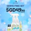 Kath N Belle Germs Free Set Sg Square Banner