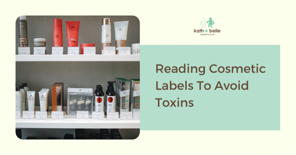 kath + belle reading cosmetic labels to avoid toxins