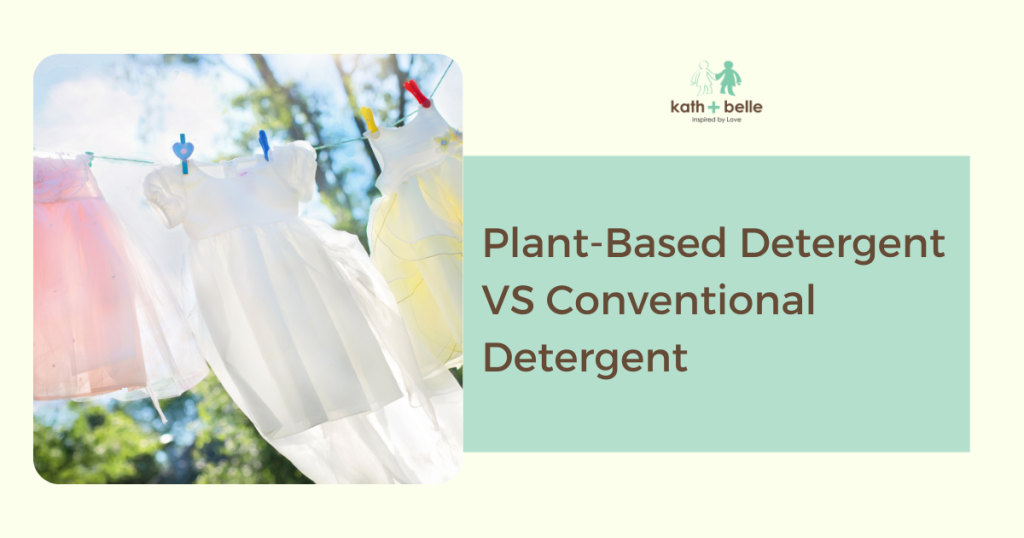 kath + belle plant based detergent vs conventional detergent